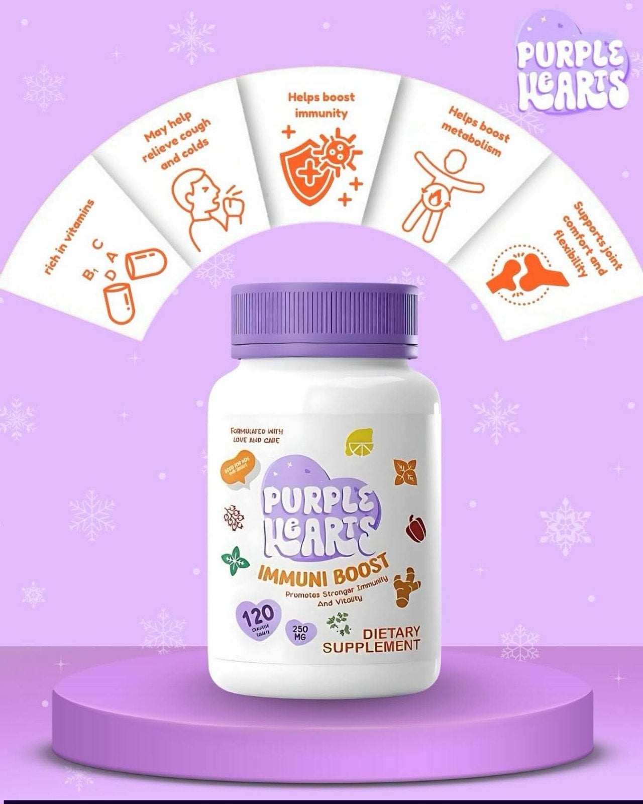 Purple Hearts Immuni Boost 120 Tablets
