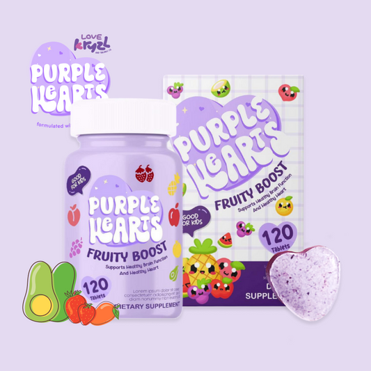 Purple Hearts Fruity Boost 120 Tablets