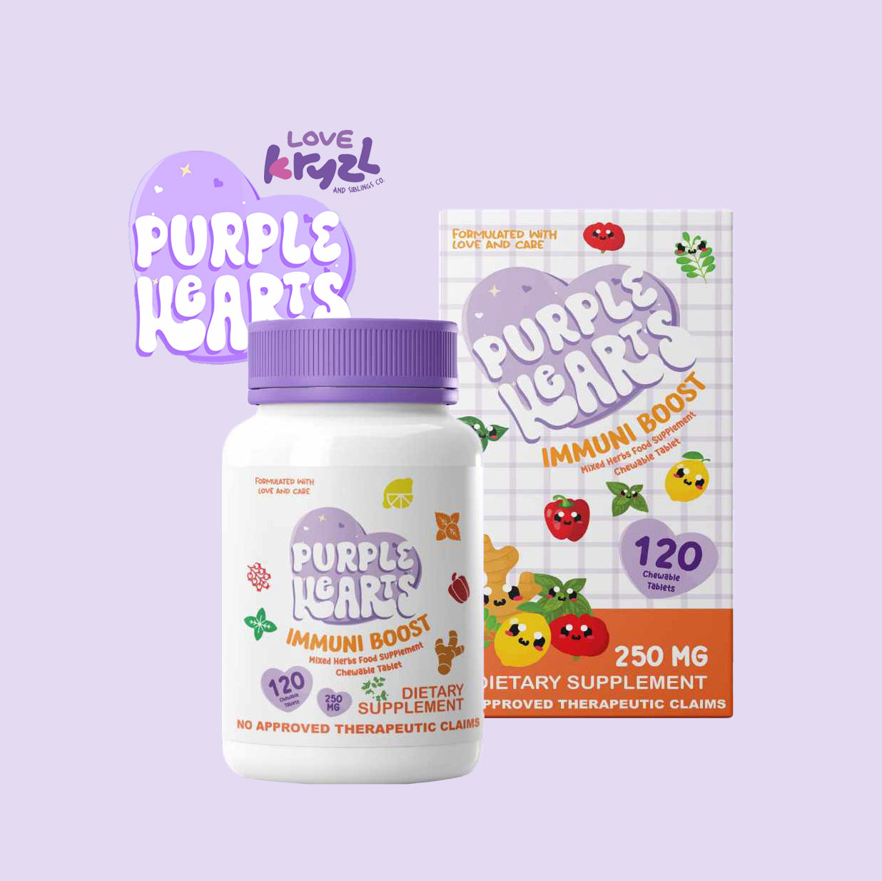 Purple Hearts Mighty Boost 120 Tablets