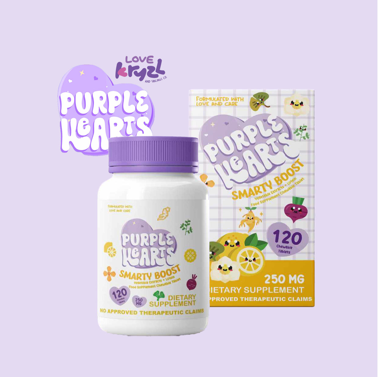 Purple Hearts Smarty Boost 120 Tablets